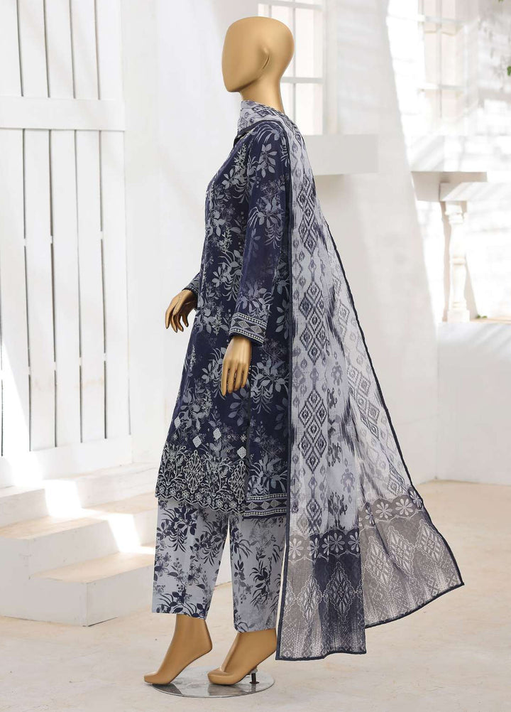 Zouk by HZ Textiles Unstitched Printed Lawn 3 Piece Suit HZ26UZL ZEC-1177 - Casual Collection