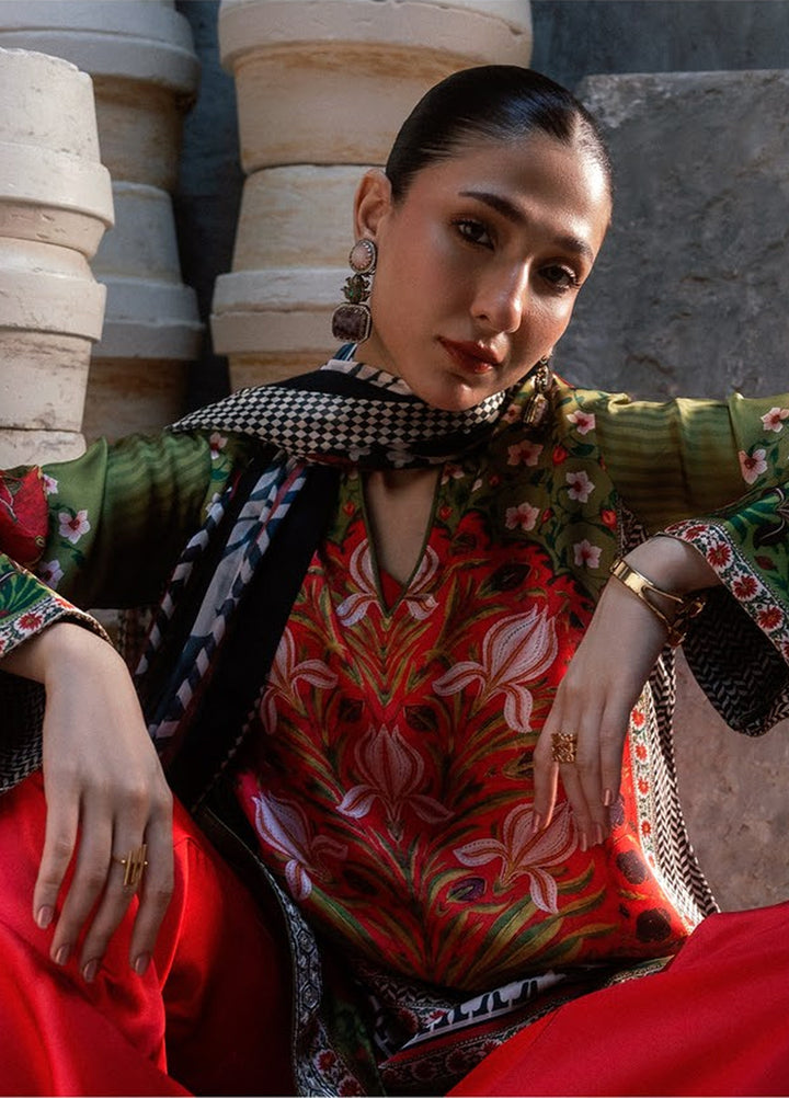 Lady Aik by AIK Atelier Unstitched Printed Silk 3 Piece Suit AIK26ULA 08 - Festive Collection