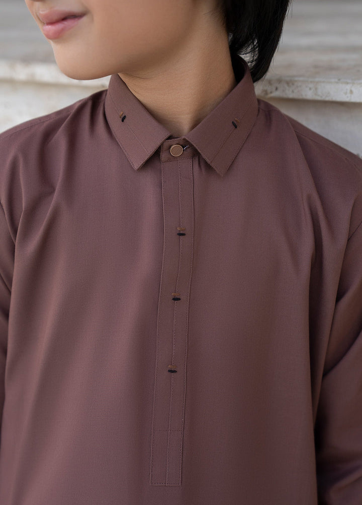 Buraq Boys RTW Solids Wash N Wear Kurta Shalwar Suit Jahangir Casual Collection