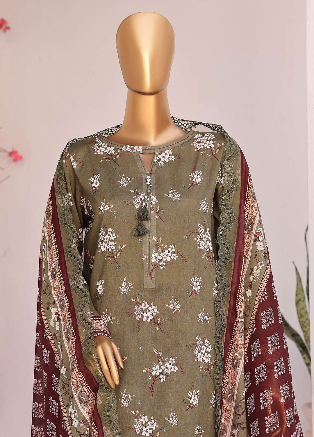 Satranga by HZ Textiles Unstitched Printed Lawn 3 Piece Suit HZ26USL SEC-1176 - Casual Collection