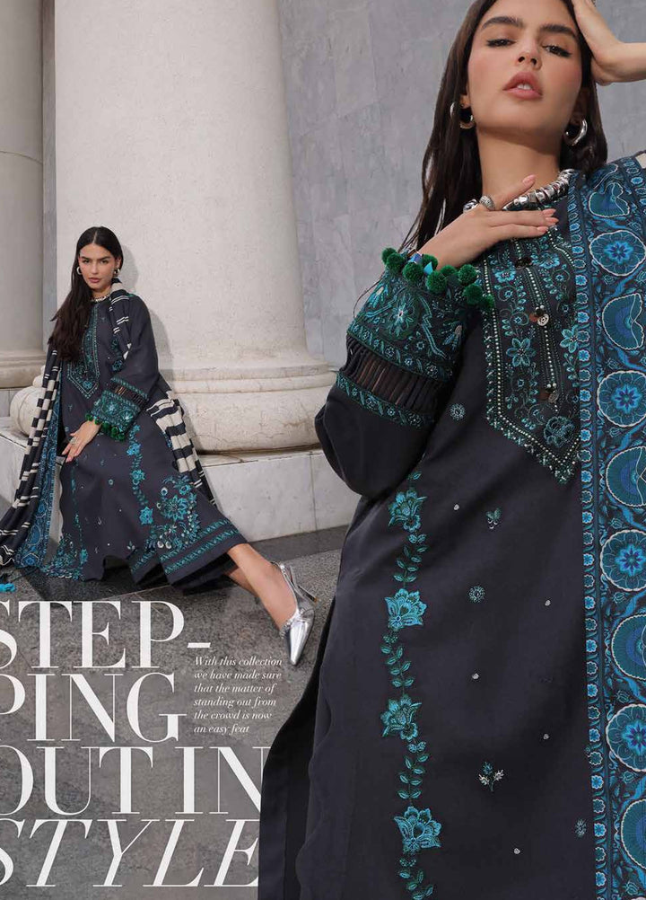 Poshima by Charizma Unstitched Embroidered Leather Peach 3 Piece Suit CHR26UPL PSW6-19 - Winter Collection