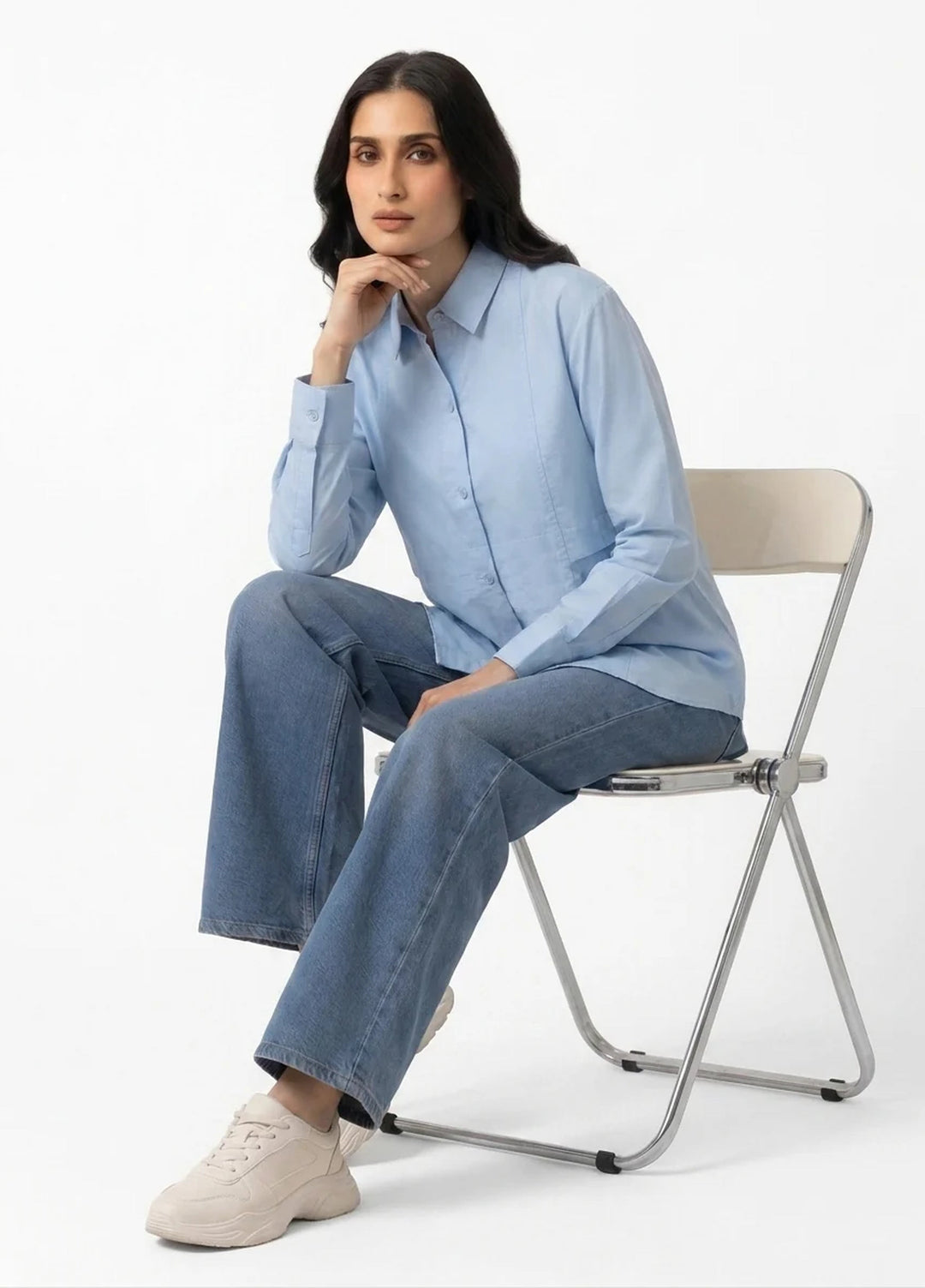 Menaal Women RTW Solids Cotton 1 Piece LUNA SKY - Western Collection