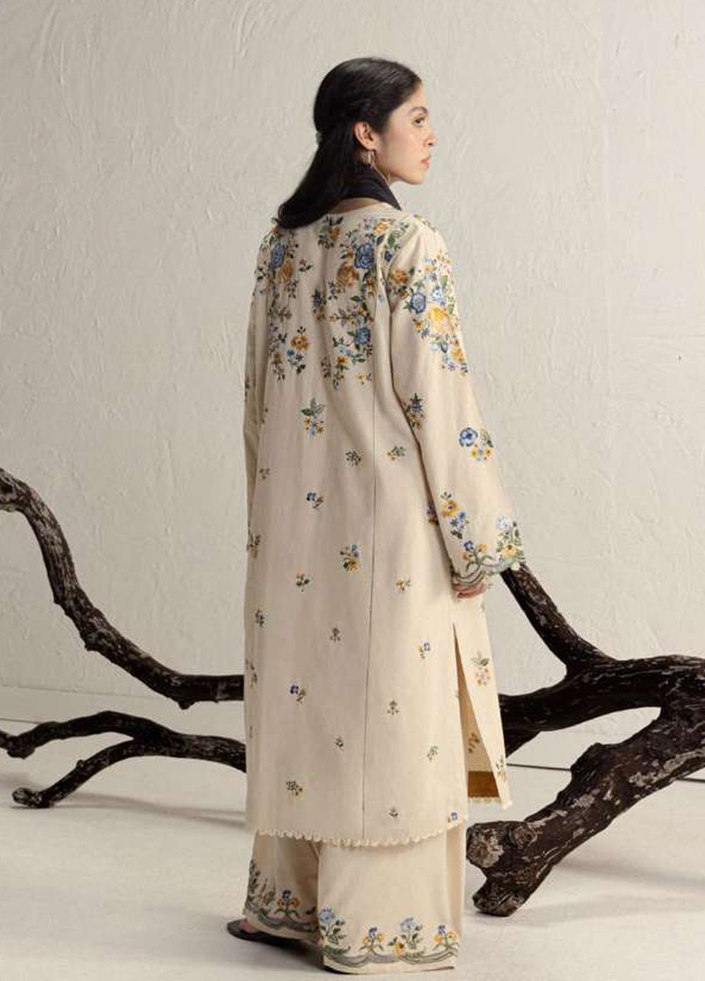 Coco by Zara Shahjahan Unstitched Khaddar 3 Piece Suit CZS26UKW ASMANI 9B - Winter Collection