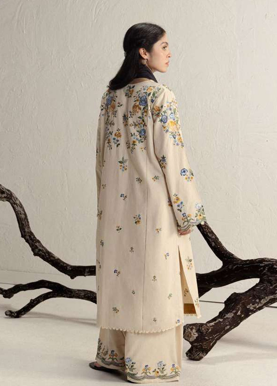 Coco by Zara Shahjahan Unstitched Khaddar 3 Piece Suit CZS26UKW ASMANI 9B - Winter Collection