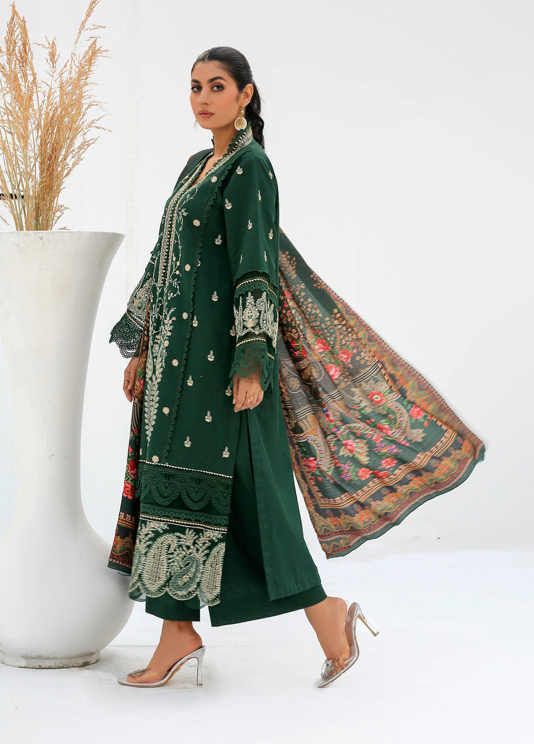 Chandan Nagri RTW Embroidered Khaddar 3 Piece Suit Nora - Winter Collection
