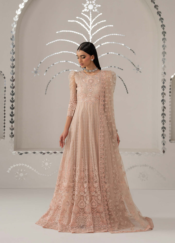 Shehnai by Lavish Premium Unstitched Embroidered Organza 3 Piece Suit LVP26USO SH-06 MEHER - Wedding Collection