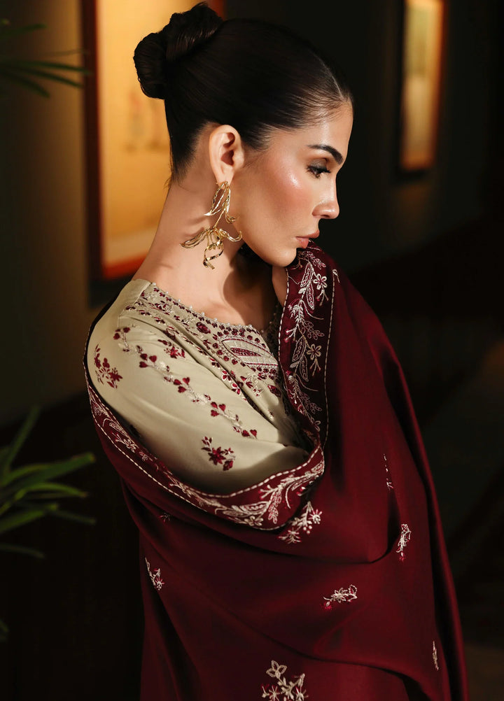 Nureh Exclusive Unstitched Embroidered Marina 3 Piece Suit NU26UEM NE-278 - Festive Collection