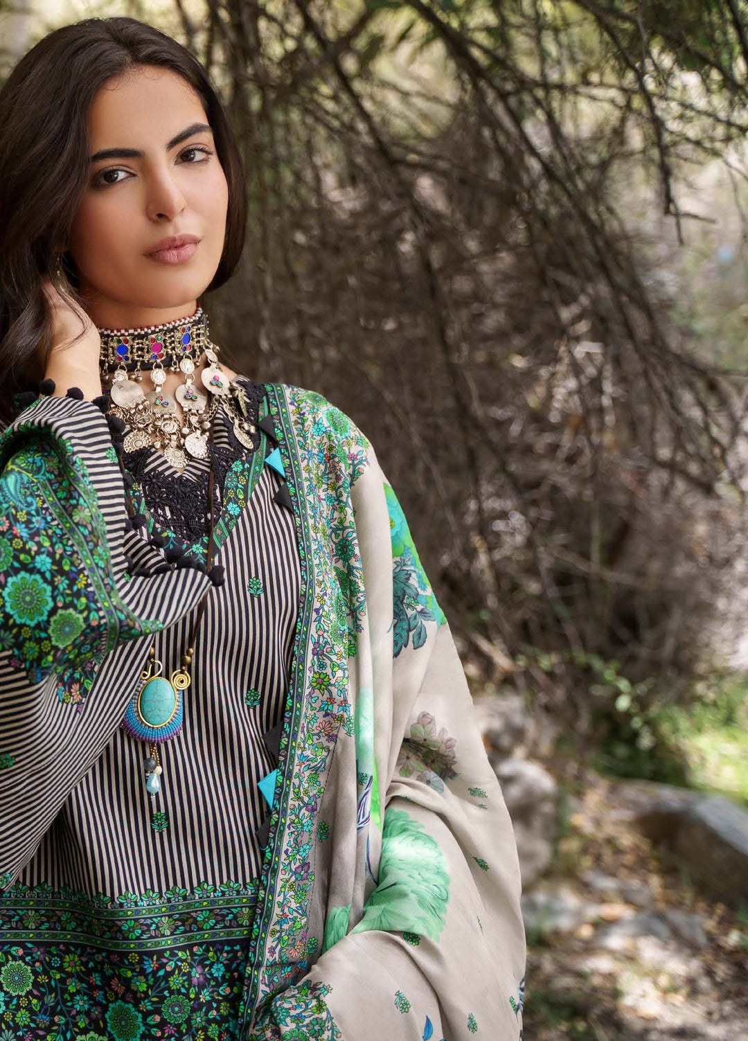 C Prints by Charizma Unstitched Printed Staple 3 Piece Suit CHR26ULP CPW6-05 - Casual Collection