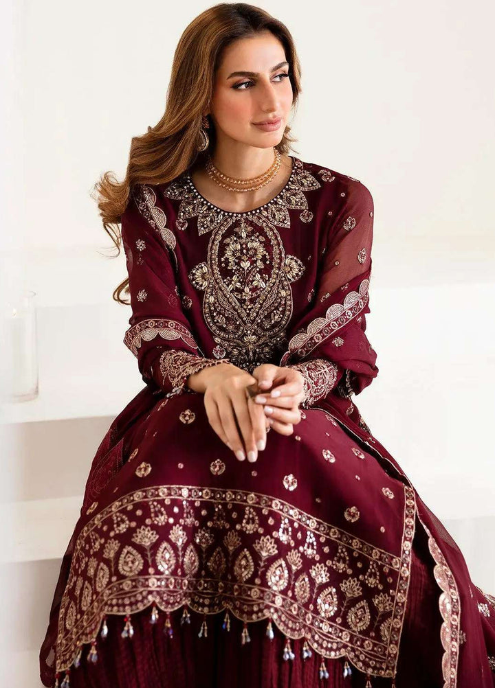 Alizeh Fashion Unstitched Embroidered Chiffon 3 Piece Suit AF26UCF AF-HM-4009-Meadow - Festive Collection