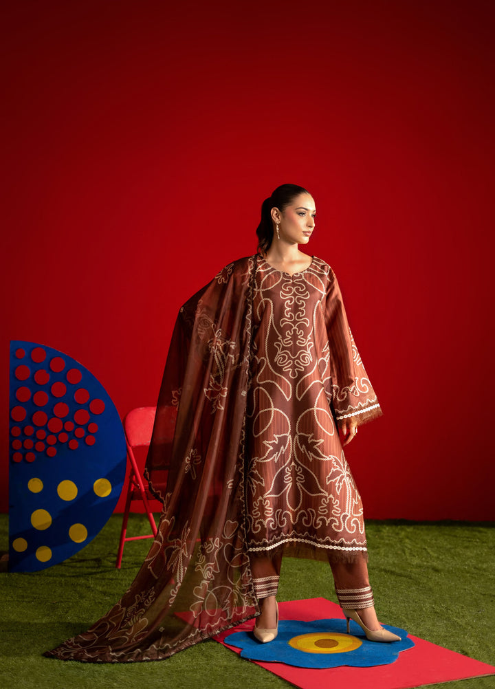 Marine by Rashid Textiles Unstitched Printed Luxury Silk 3 Piece Suit RT26USM D-3902 - Winter Collection