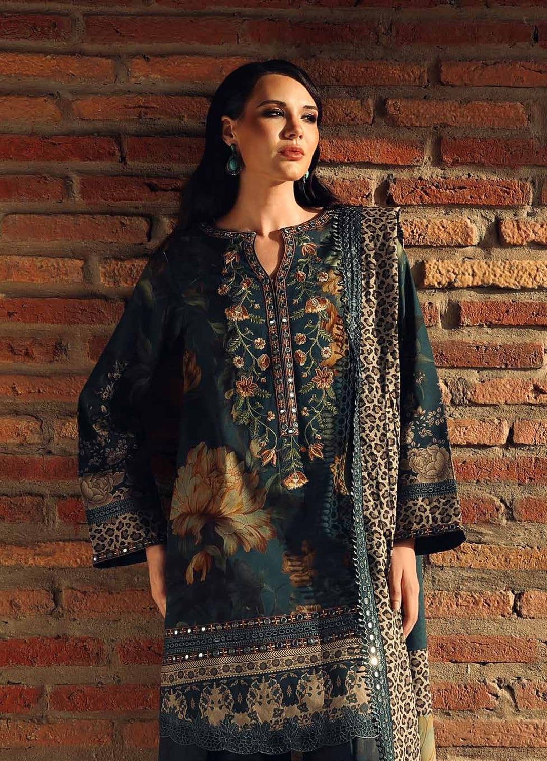 Combination by Charizma Unstitched Embroidered Linen 3 Piece Suit CHR26UCL CCW7-09 - Casual Collection