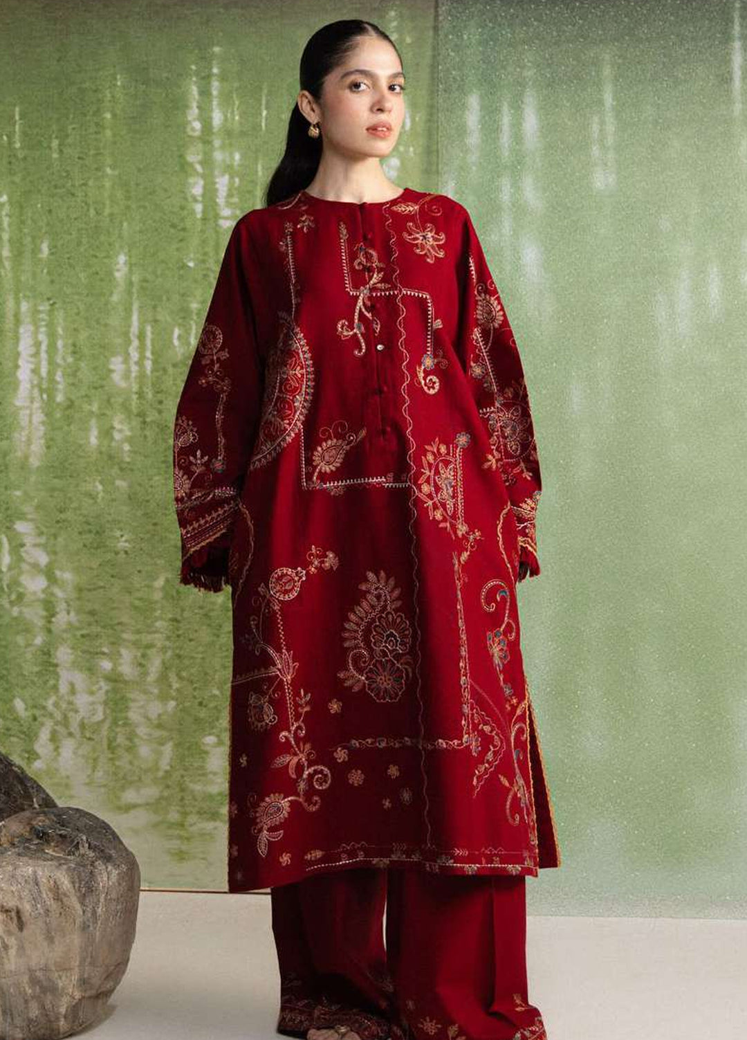 Coco by Zara Shahjahan Unstitched Khaddar 3 Piece Suit CZS26UKW DIBA 10A - Winter Collection