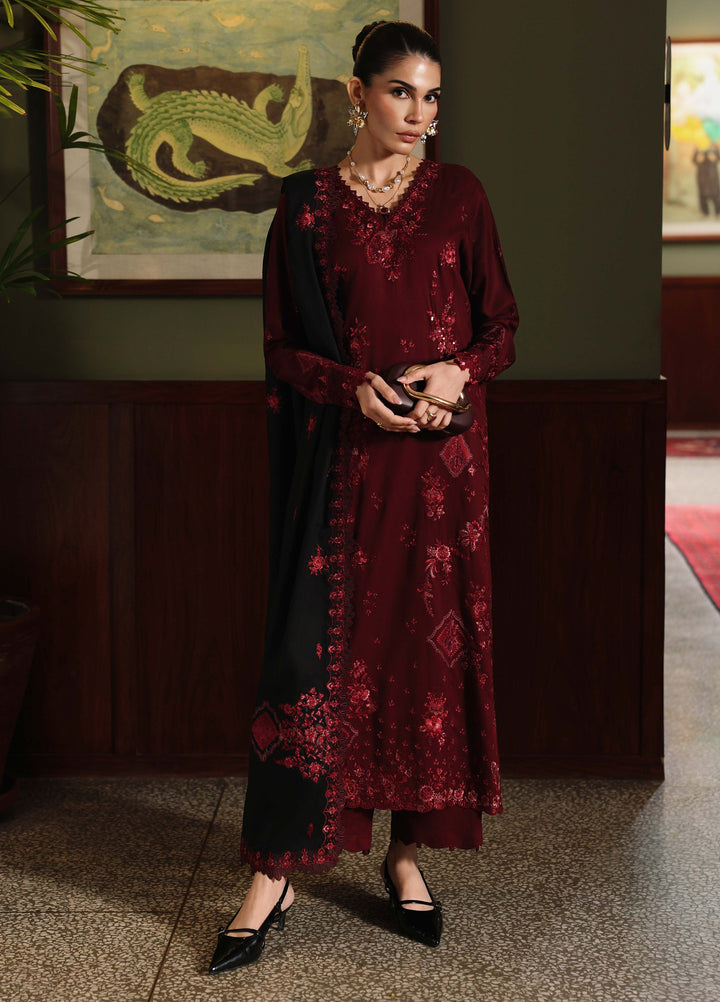 Nureh Exclusive Unstitched Embroidered Marina 3 Piece Suit NU26UEM NE-280 - Festive Collection