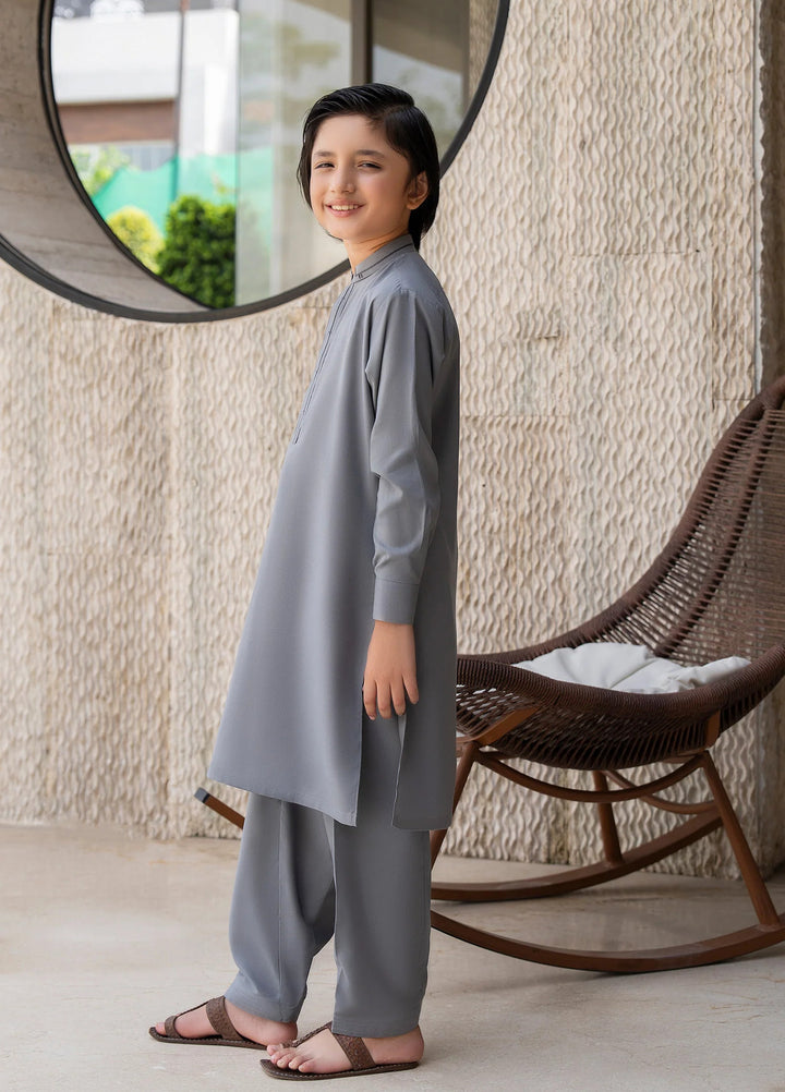 Buraq Boys RTW Solids Wash N Wear Kurta Shalwar Suit faraz Casual Collection