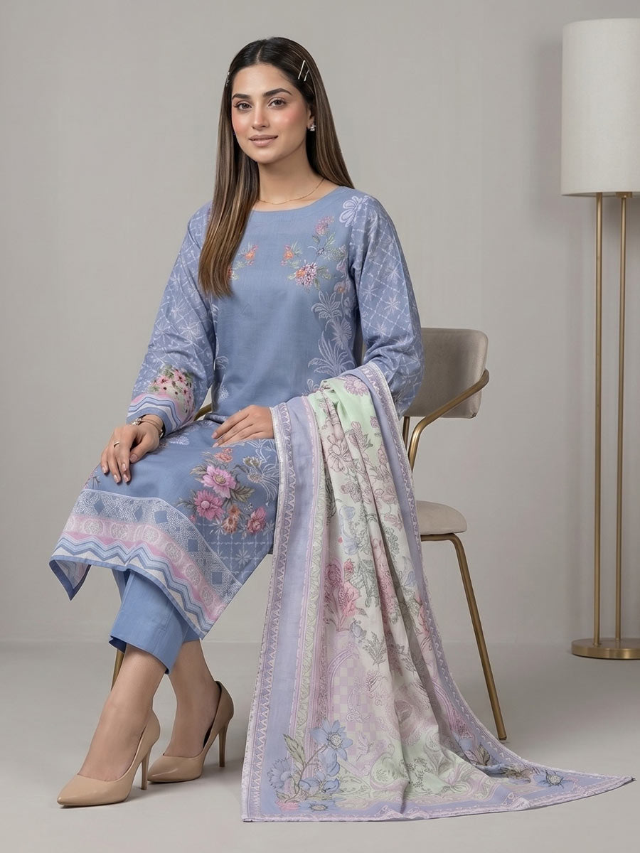 Salitex Unstitched Printed Lawn 3 Piece Suit SSW6U3P414 Summer Collection