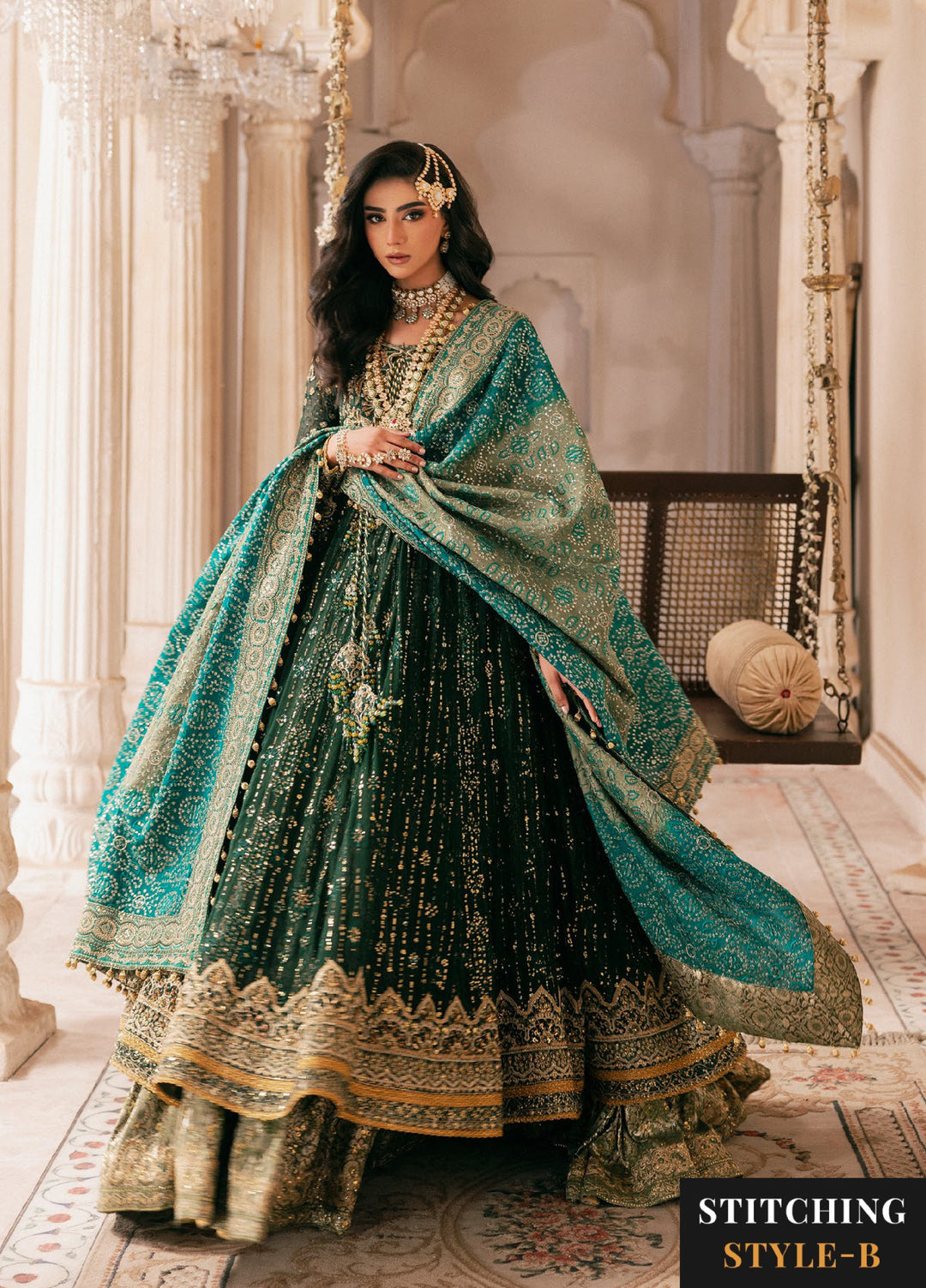 AIK Atelier Unstitched Embroidered Chiffon 3 Piece Suit AIK26UAW D-04 - Wedding Collection