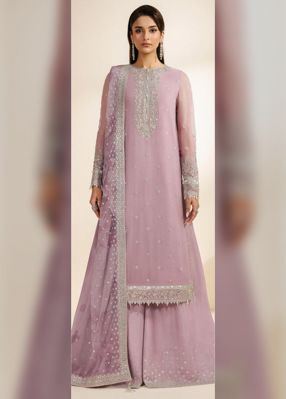 Meraki by Zarif Unstitched Embroidered Chiffon 3 Piece Suit ZR26UCM NAHLA 04 - Festive Collection