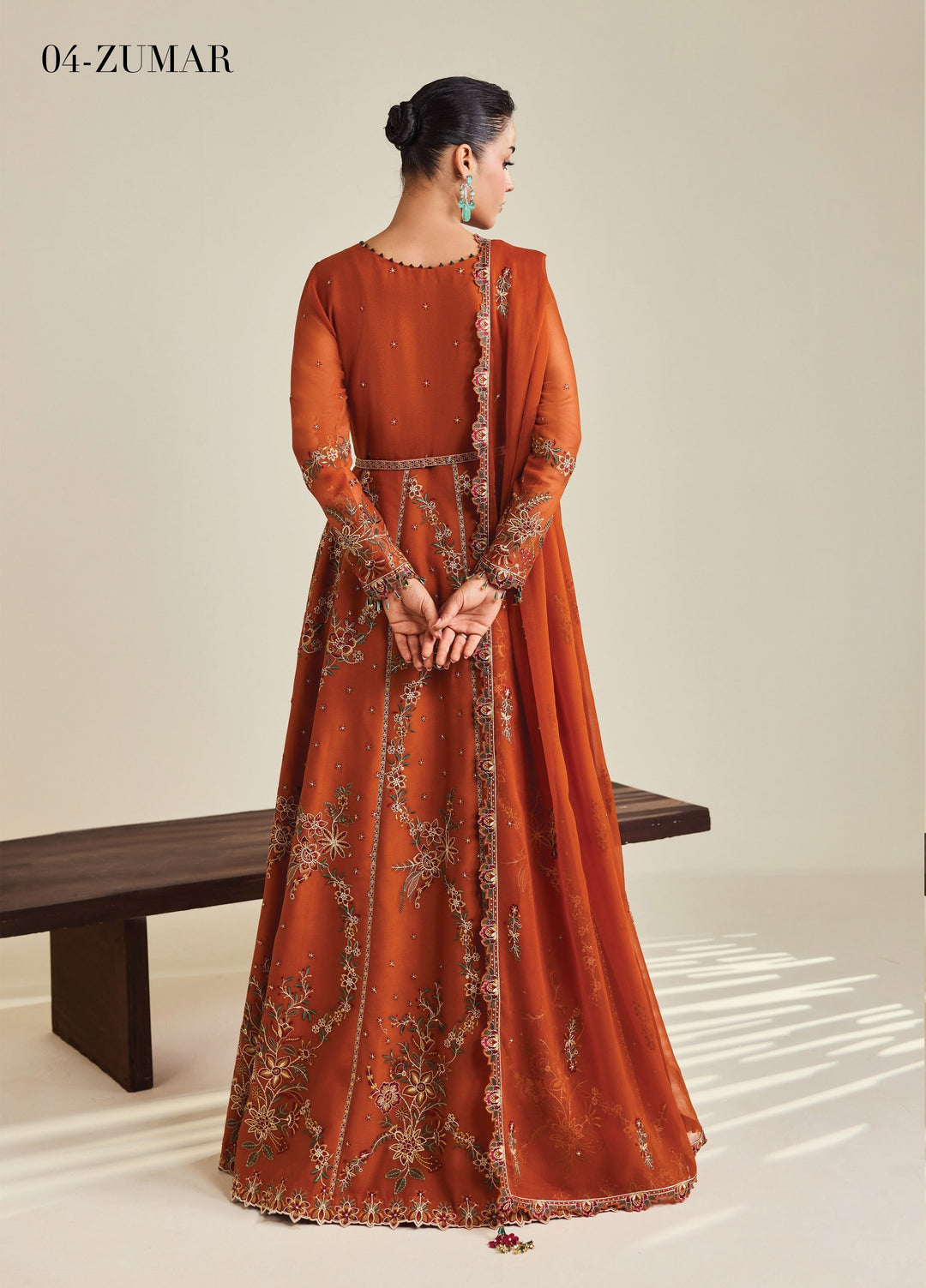 Dhaagay by Alizeh Fashion Unstitched Embroidered Chiffon 3 Piece Suit AF26UCD AF-DHG-5048 Zumar - Festive Collection