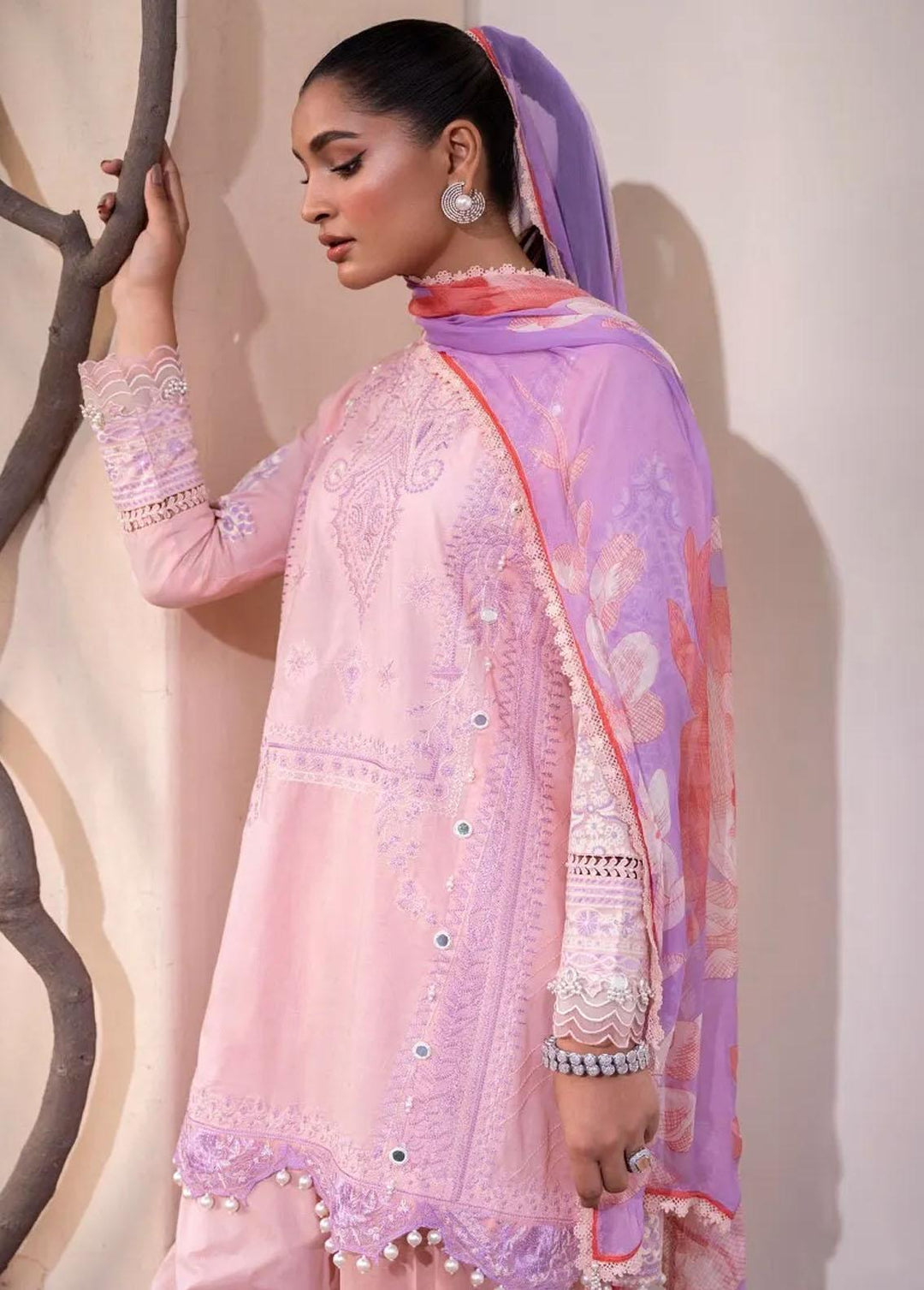 Muzlin By Sana Safinaz Embroidered Lawn Suits Unstitched 3 Piece SS23MZ 19A - Summer Collection