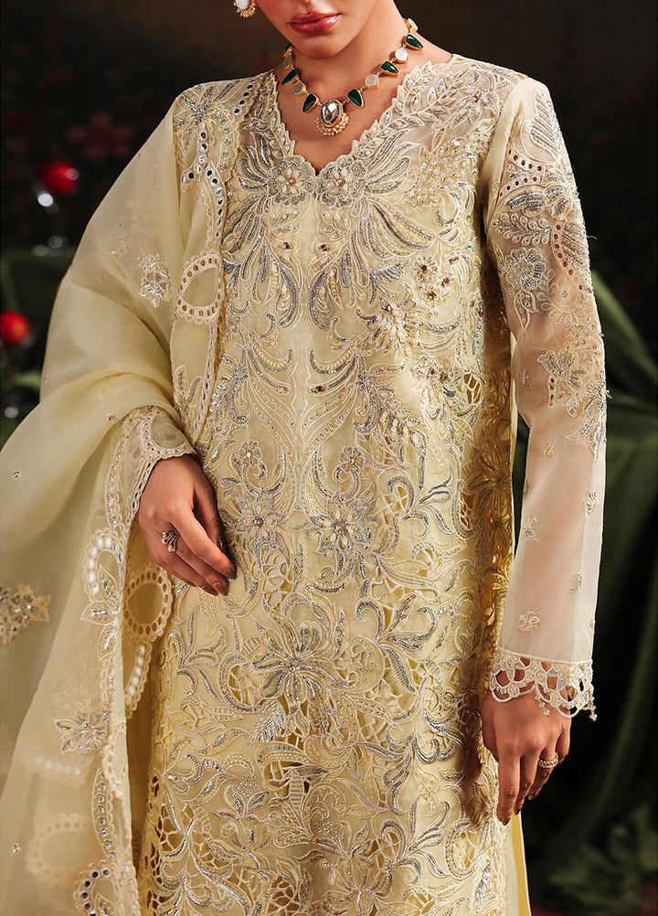 Sage by Rajbari Unstitched Embroidered Organza 4 Piece Suit RB26SW Simer 04 - Wedding Collection