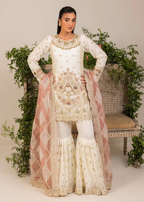 Diara Couture Pret Embroidered Chiffon 3 Piece Suit Jasmine