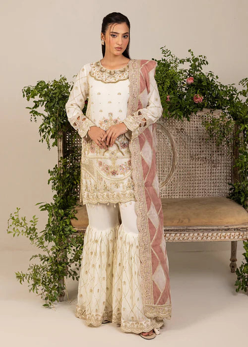 Diara Couture Pret Embroidered Chiffon 3 Piece Suit Jasmine