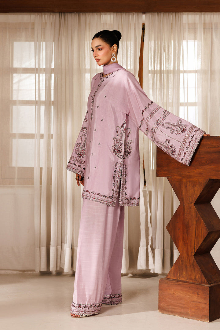 Noore Eid by Panache Women RTW Embroidered Raw Silk 3 Piece Suit Gull - Eid Collection