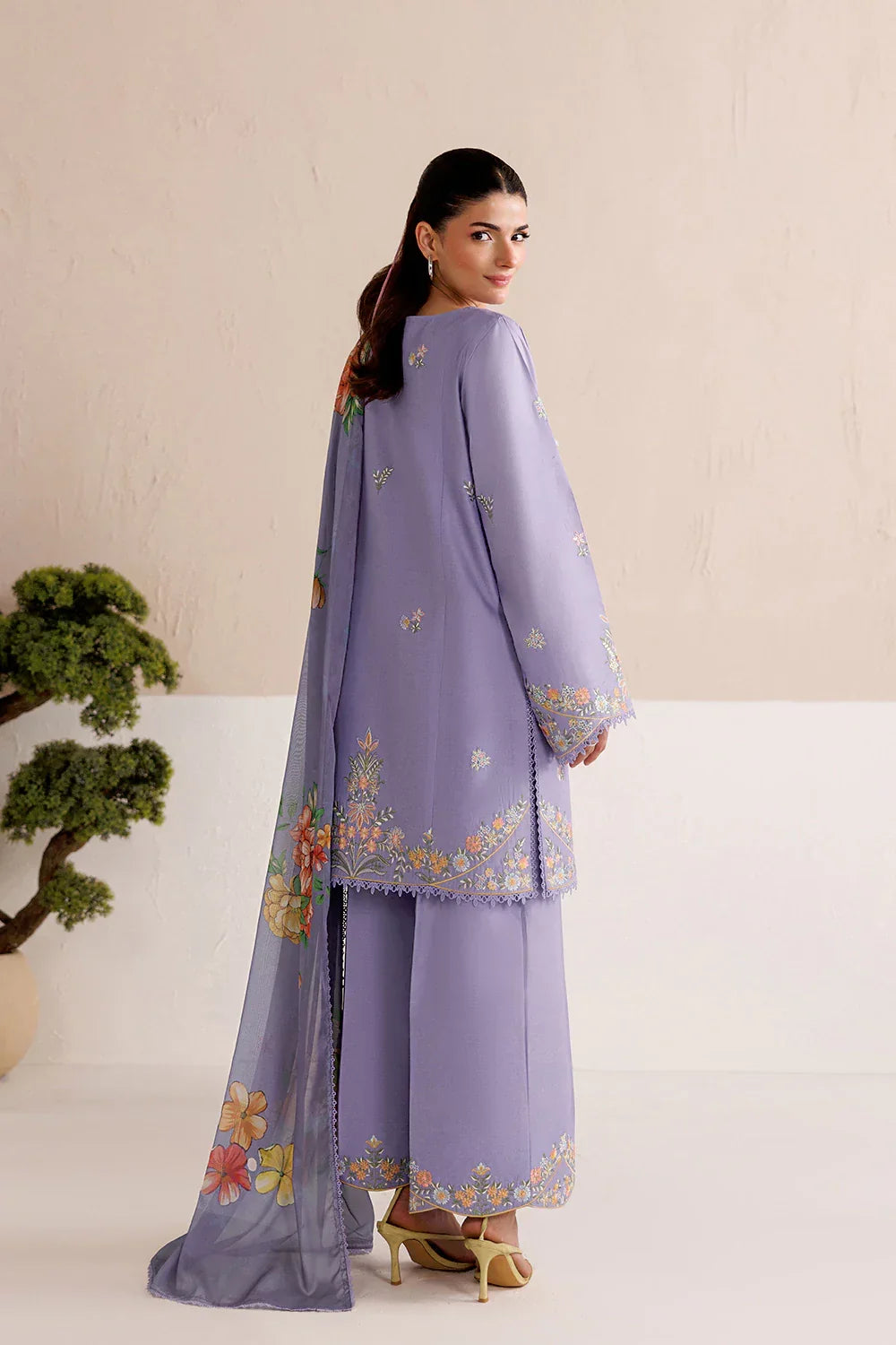 Mistfall by Panache Apparel RTW Embroidered Cotton 3 Piece Suit noera Eid Collection