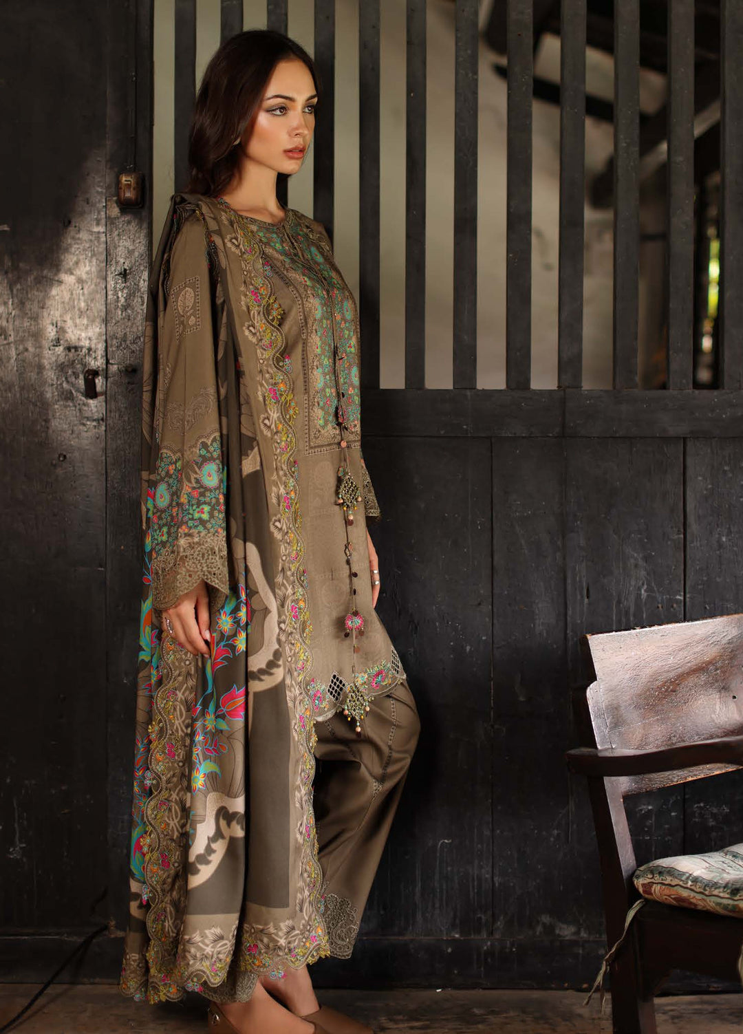 Aniiq by Charizma Unstitched Embroidered Linen 3 Piece Suit CHR26ULA ANW7-05 - Casual Collection