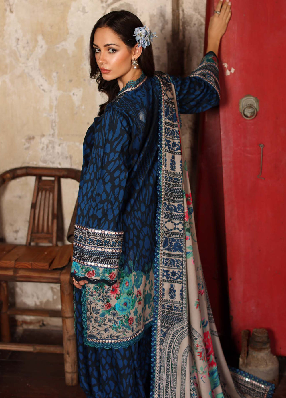 Aniiq by Charizma Unstitched Embroidered Linen 3 Piece Suit CHR26ULA ANW7-09 - Casual Collection