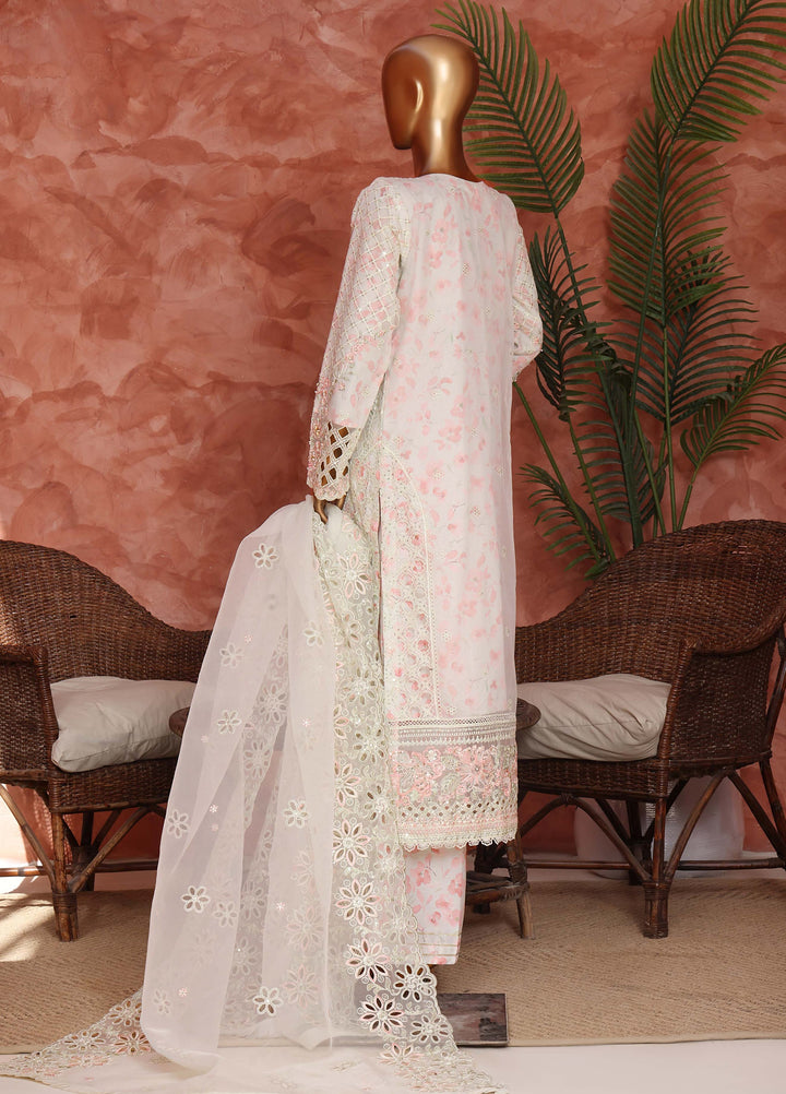 Shaahkaar by HZ Textiles RTW Embroidered Organza 3 Piece Suit HZ26PSO HZK-243 Pastel Green - Festive Collection