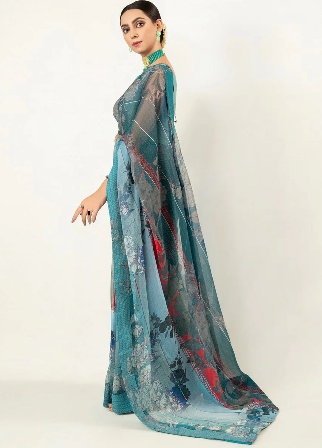 Imran Aftab RTW Printed Chiffon 3 Piece Suit IASC 03 - Festive Collection