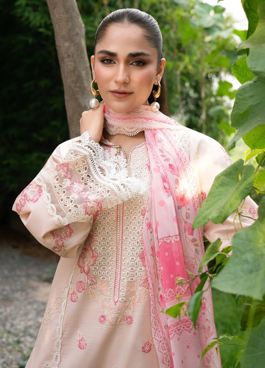 Chandan Nagri RTW Embroidered Lawn 3 Piece Suit Misey-Pearl - Casual Collection