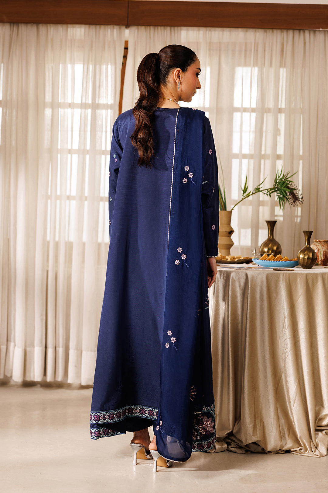 Noore Eid by Panache Women RTW Embroidered Raw Silk 3 Piece Suit Gulrukh - Eid Collection