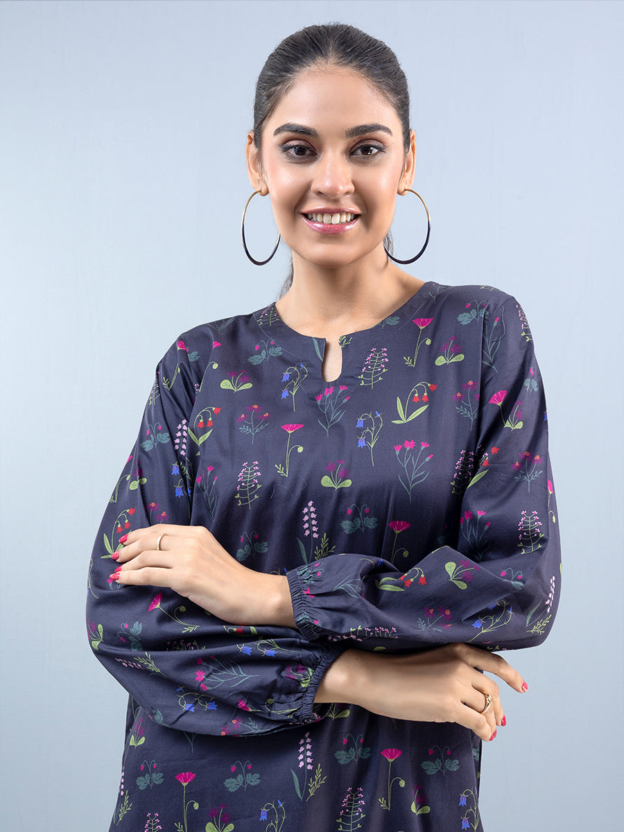 Salitex Women Printed Silk 1 Piece Shirt CPS23DC021 - Summer Collection