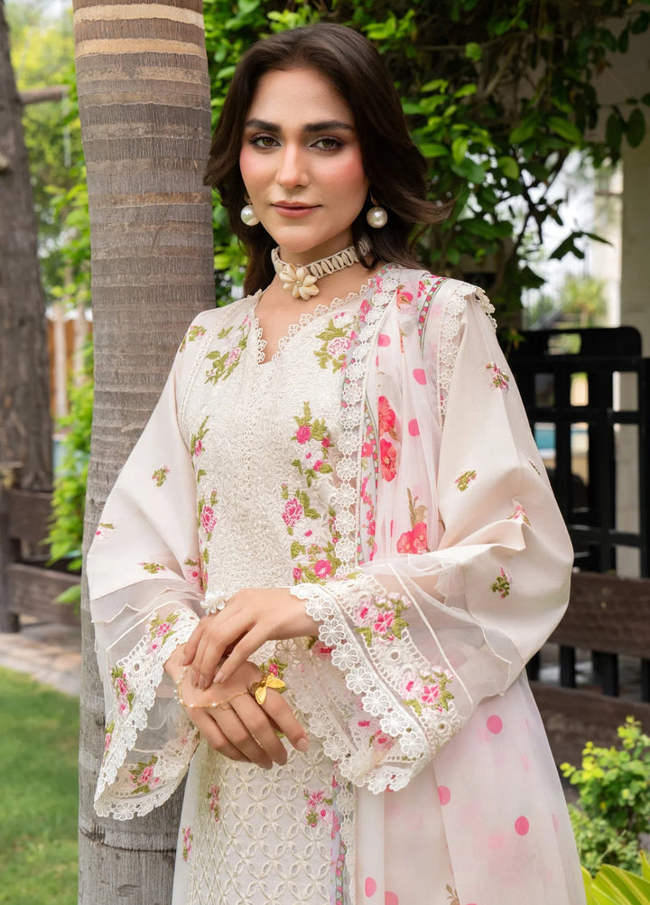 Chandan Nagri RTW Embroidered Lawn 3 Piece Suit Floral-Jade - Casual Collection
