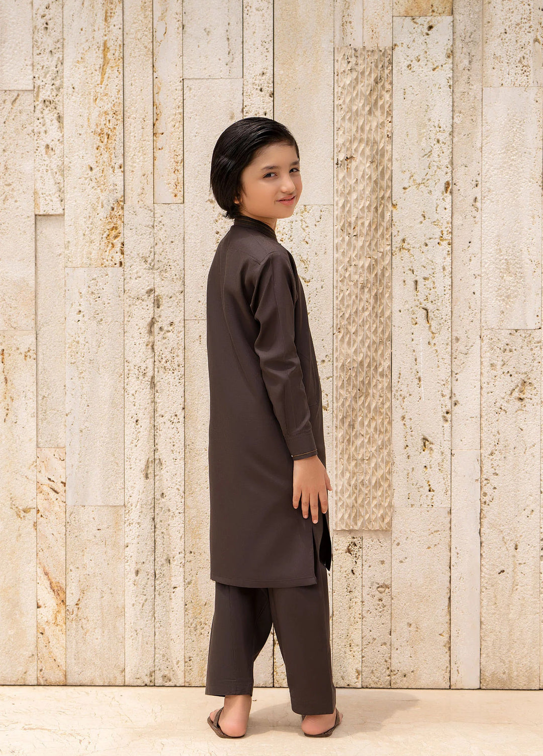 Buraq Boys RTW Solids Wash N Wear Kurta Shalwar Suit Haris Casual Collection