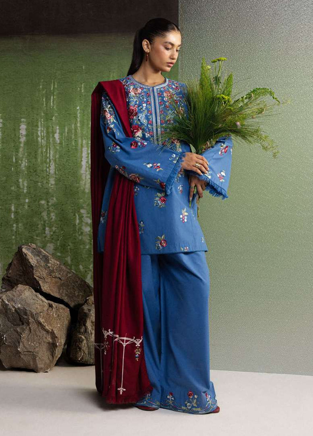 Coco by Zara Shahjahan Unstitched Khaddar 3 Piece Suit CZS26UKW ASMANI 9A - Winter Collection