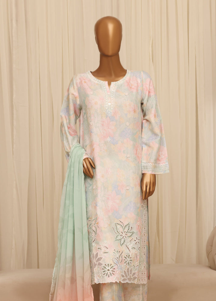 Majestic by HZ Textiles RTW Embroidered Raw Silk 3 Piece Suit HZ26RSM Seafoam XRPE-3P-003 - Casual Collection