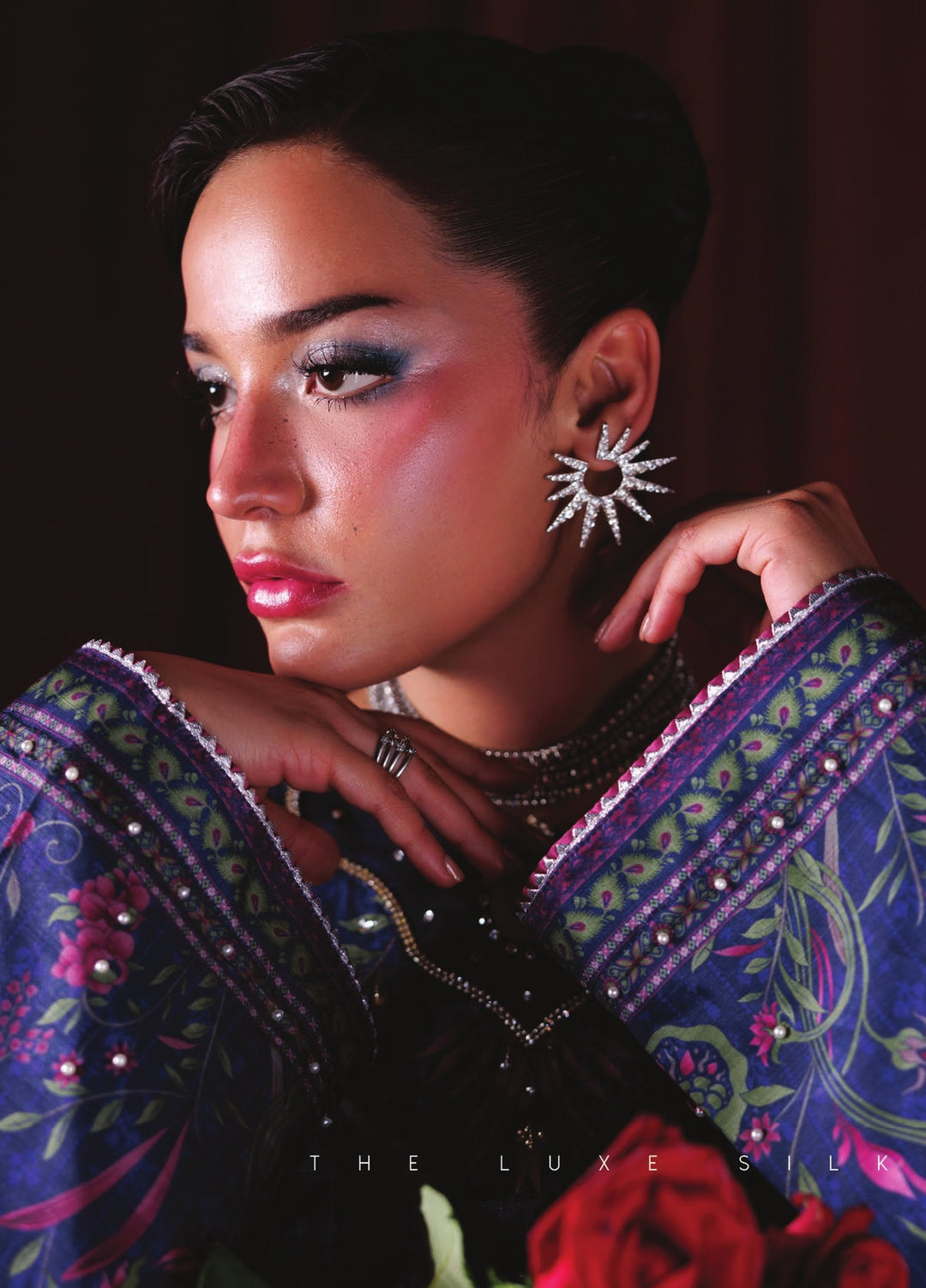 Luxe by Rang Rasiya Unstitched Printed Raw Silk 3 Piece Suit RR26ULS Eclat - Festive Collection