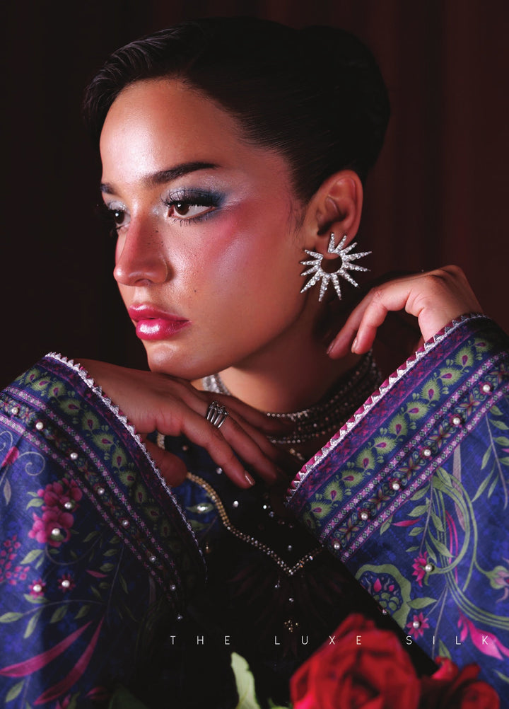 Luxe by Rang Rasiya Unstitched Printed Raw Silk 3 Piece Suit RR26ULS Eclat - Festive Collection