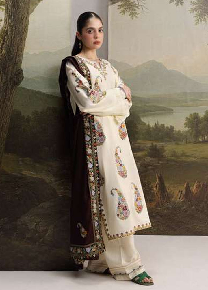 Coco by Zara Shahjahan Unstitched Khaddar 3 Piece Suit CZS26UKW SHIREEN 6A - Winter Collection