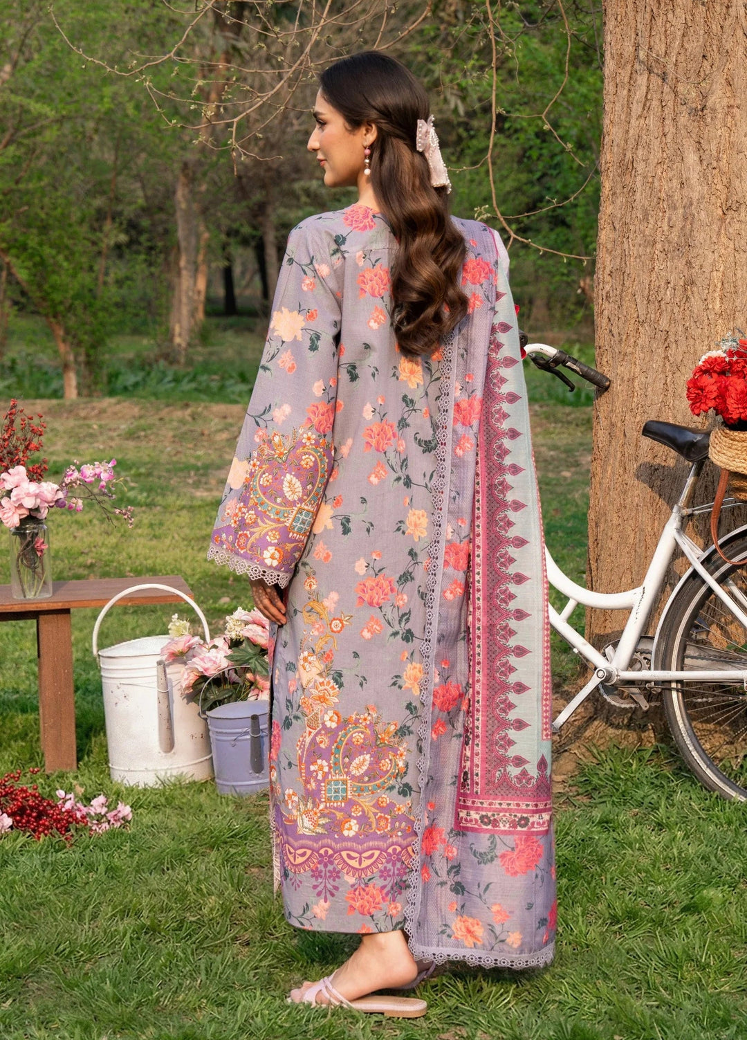 Chandan Nagri Women RTW Embroidered Lawn 3 Piece Suit Melody Skye - Festive Collection