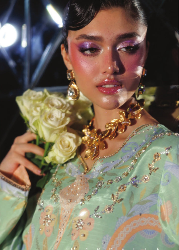 Luxe by Rang Rasiya Unstitched Printed Raw Silk 3 Piece Suit RR26ULS Marvelle - Festive Collection