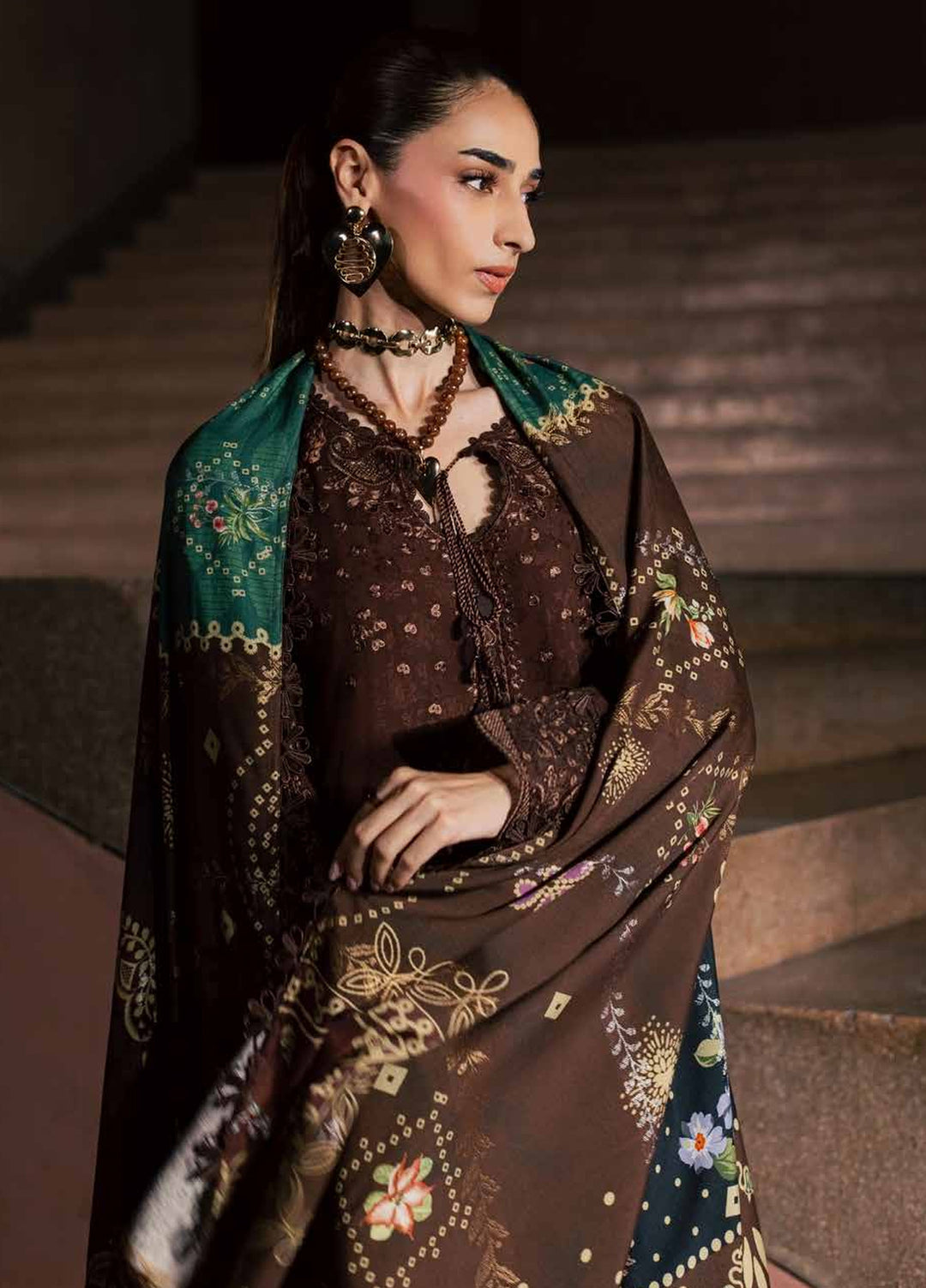 Maya by Nureh Unstitched Embroidered Jacquard Linen 3 Piece Suit NU26UMLJ NW-131 - Festive Collection