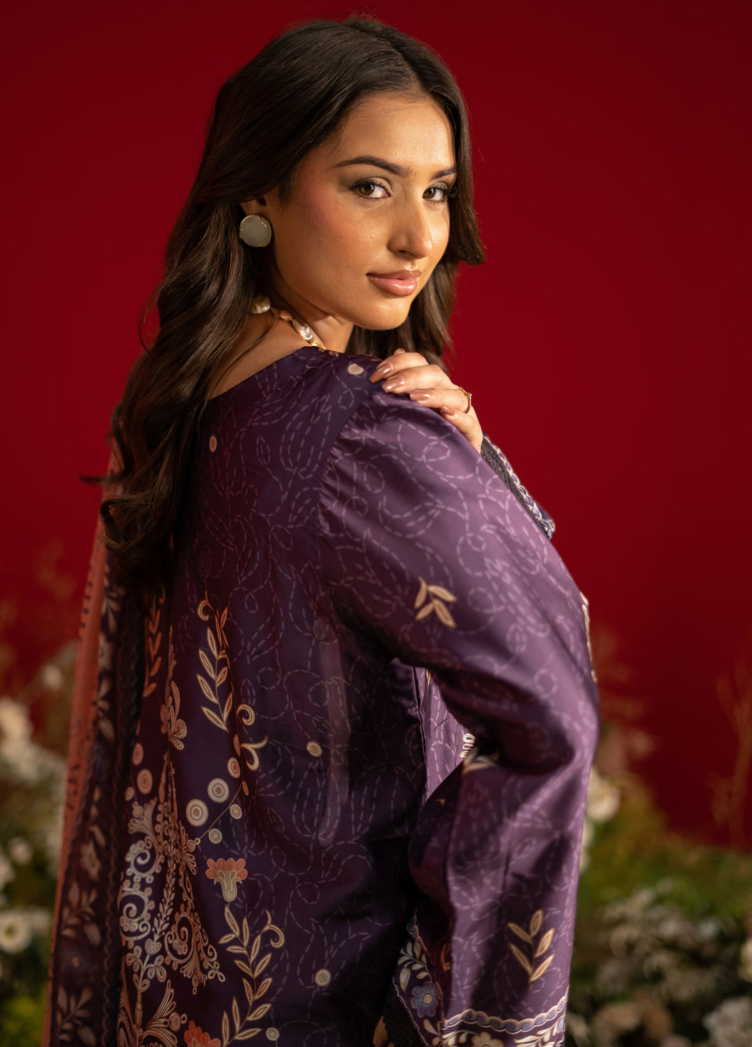 Marine by Rashid Textiles Unstitched Printed Luxury Silk 3 Piece Suit RT26USM D-3905 - Winter Collection