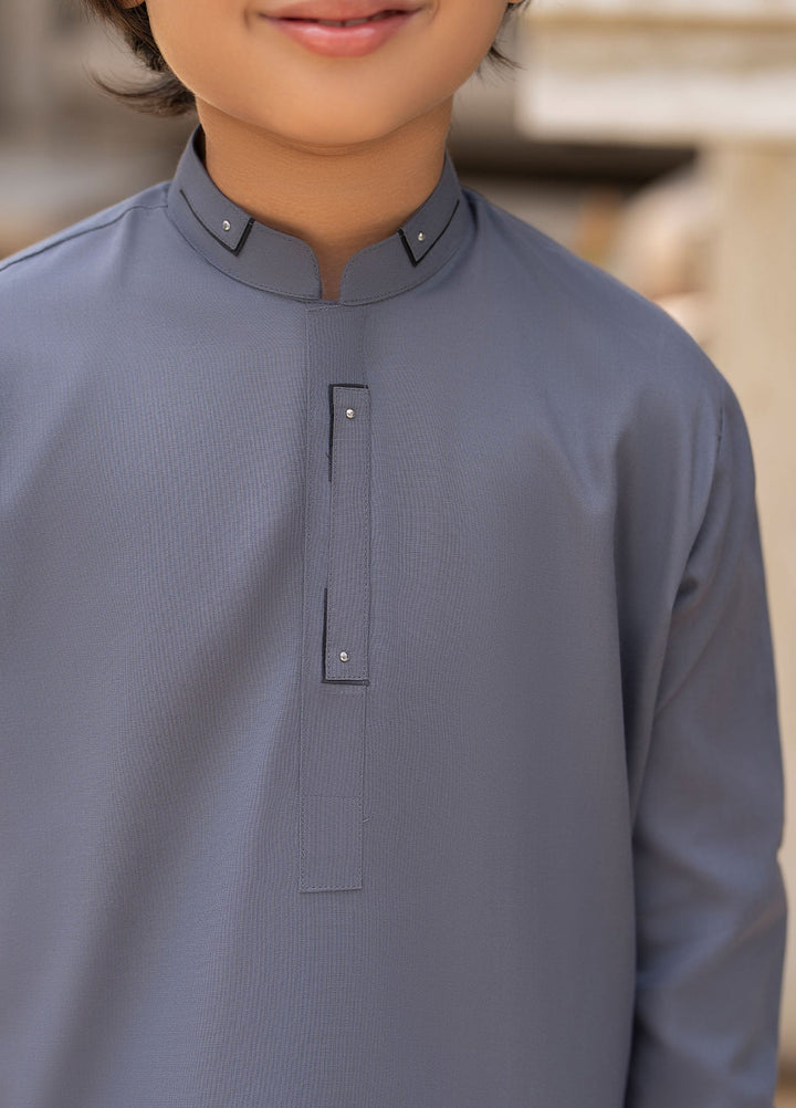Buraq Boys RTW Solids Wash N Wear Kurta Shalwar Suit Zaviyar Casual Collection