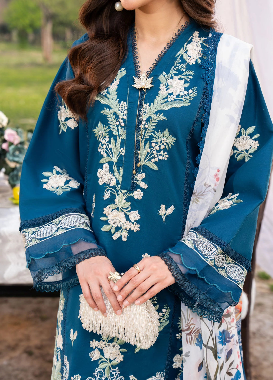 Chandan Nagri Women RTW Embroidered Lawn 3 Piece Suit Mudan Luxe - Festive Collection
