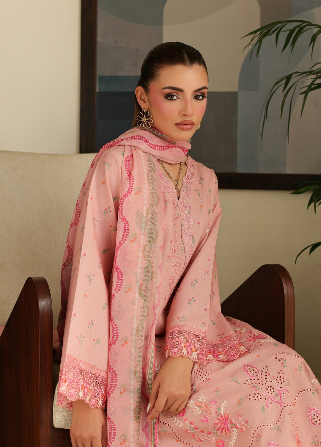 Sahl by Rashid Textiles Unstitched Embroidered Lawn Karandi 3 Piece Suit RT26USLK D-3912 - Casual Collection