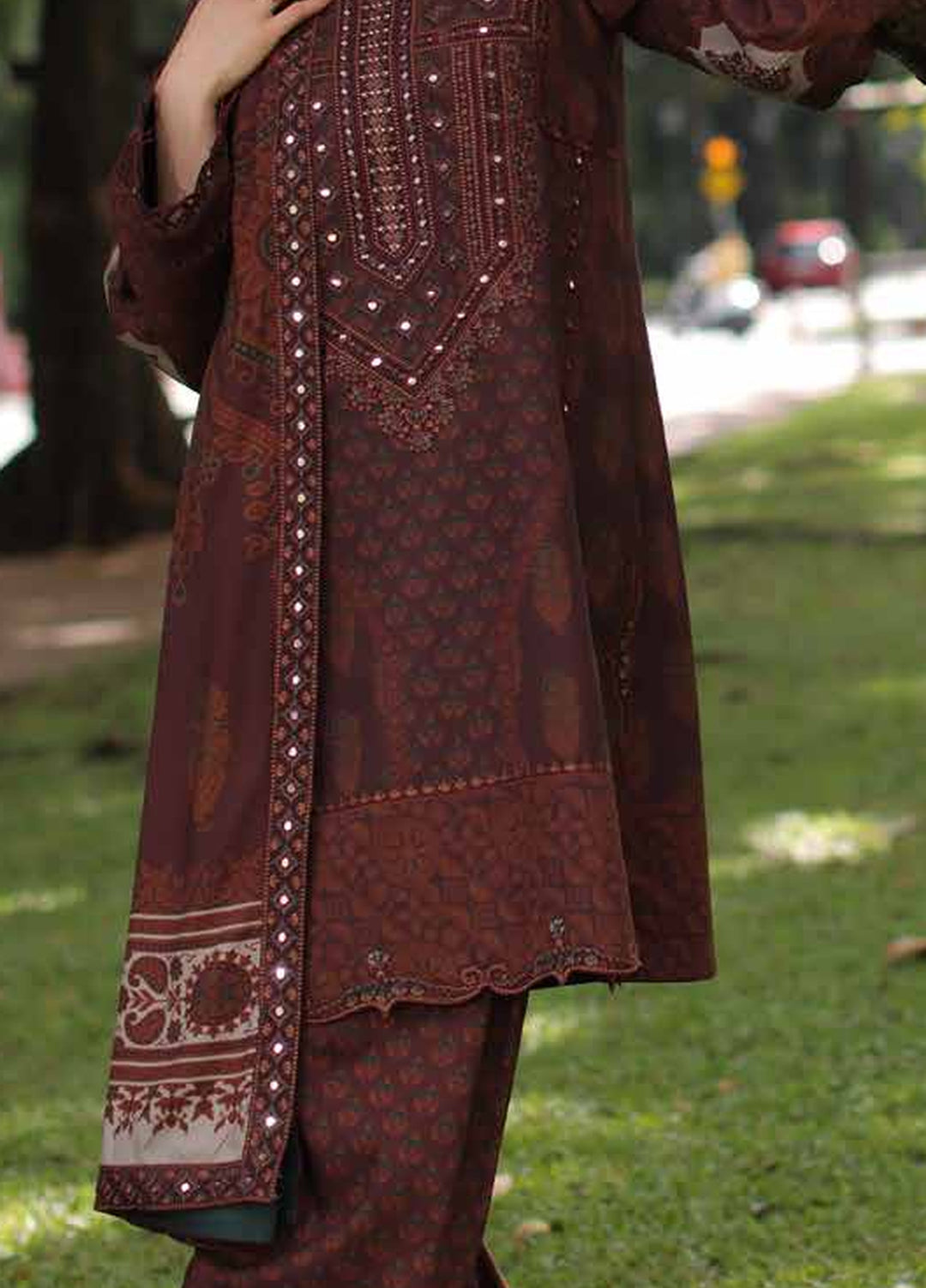 Aniiq by Charizma Unstitched Embroidered Linen 3 Piece Suit CHR26UAL ANW7-13 - Casual Collection